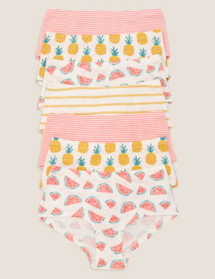 Lot de 7 shortys en coton à motif fruit (du 2 au 16 ans) - Pink Mix