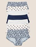 7pk Cotton with Stretch Horse Print Shorts
