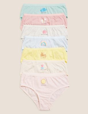 

Girls M&S Collection 7pk Pure Cotton Days of the Week Knickers (2-16 Yrs) - Multi/Pastel, Multi/Pastel