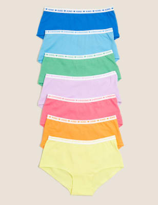 Lot de 7 shortys en coton extensible (du 2 au 16 ans) - Multi/Brights