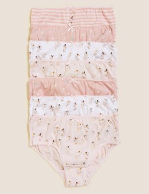 

Girls M&S Collection 7pk Pure Cotton Ballerina Knickers (18 Mths-16 Yrs) - Pink Mix, Pink Mix