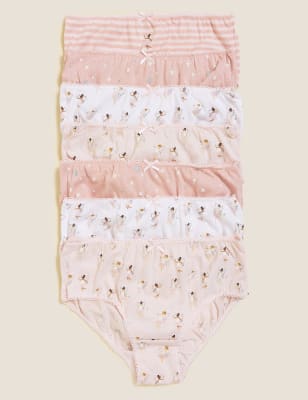 

Girls M&S Collection 7pk Pure Cotton Ballerina Knickers (18 Mths-16 Yrs) - Pink Mix, Pink Mix