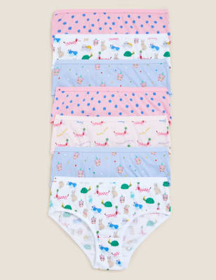 

Girls M&S Collection 7pk Pure Cotton Animal and Spotty Knickers (1-16 Yrs) - Multi, Multi