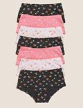 7pk Cotton Rich with Stretch Floral Shorts (2-16 Yrs)