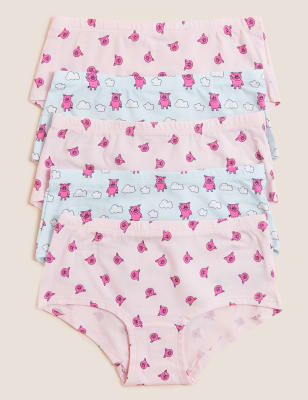 

Girls M&S Collection 5pk Cotton Rich Percy Pig™ Shorts - Pink Mix, Pink Mix