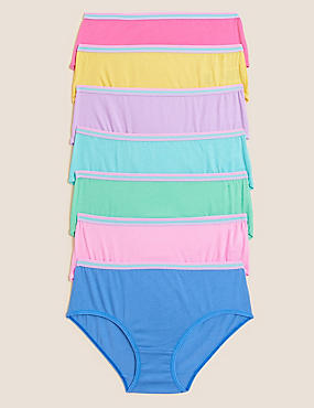 7pk Pure Cotton Knickers (2-16 Yrs)