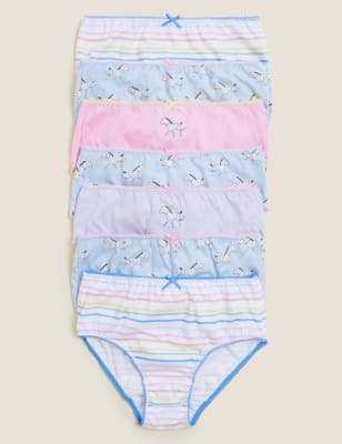 

Girls M&S Collection 7pk Pure Cotton Zebra & Striped Knickers (2-16 Yrs) - Multi, Multi