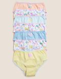 7pk Pure Cotton Butterfly Knickers (2-16 Yrs)