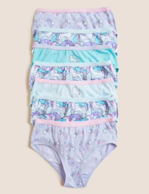 

Girls M&S Collection 7pk Pure Cotton Unicorn & Star Knickers (18 Mths - 16 Yrs) - Multi, Multi