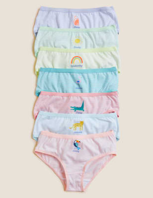

M&S Collection Pack de 7 braguitas 100% algodón de los días de la semana (18 meses- 16 años) - Multi, Multi