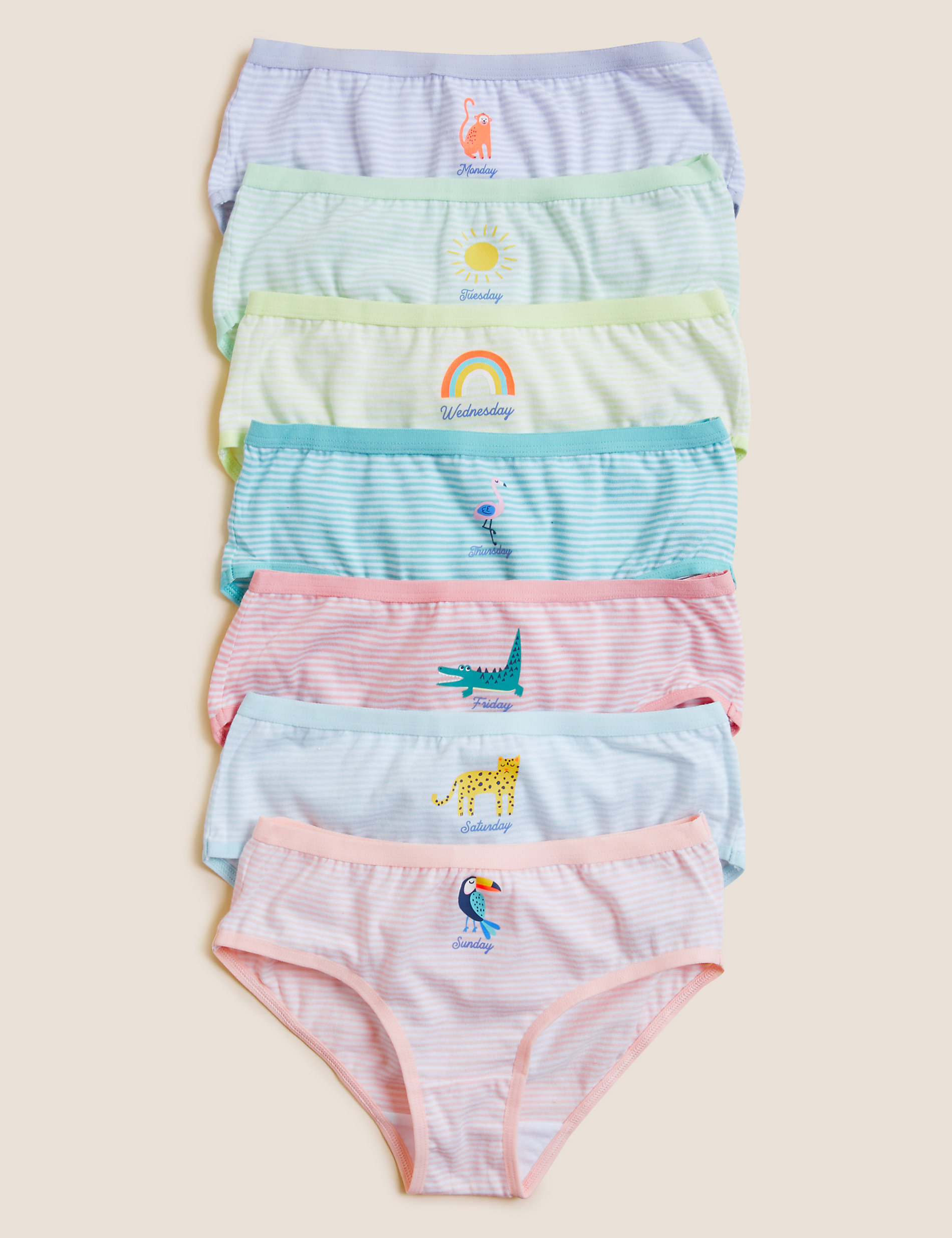 Pack of 6 sundy Baby Soft Cotton Panties Cotton Little Girls Underwear Toddler 100% Cotton Briefs for Girls 