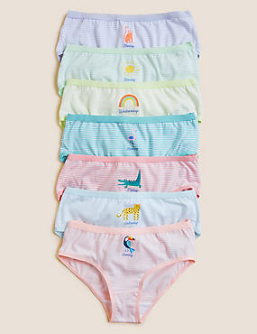 7pk Pure Cotton Days Of The Week Knickers (18 Mths - 16 Yrs)