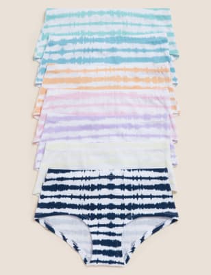 

Girls M&S Collection 7pk Cotton Rich Tie Dye Print Shorts (2-16 Yrs) - White Mix, White Mix