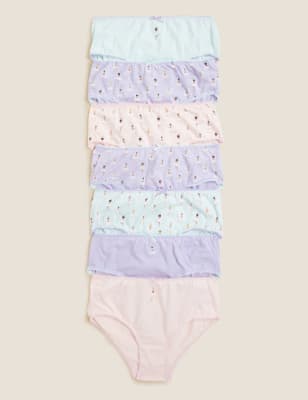 Marks And Spencer Girls M&S Collection 7pk Pure Cotton Ballerina Knickers (18 Mths - 14 Yrs) - Multi, Multi