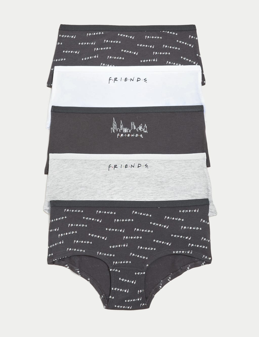 5pk Cotton with Stretch Friends™ Shorts (8-16 Yrs) image 1