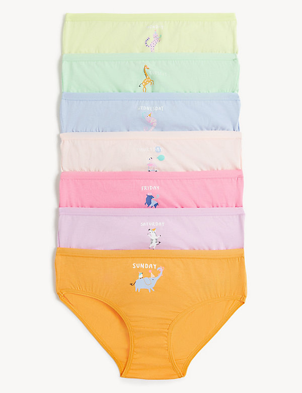 7pk Pure Cotton Days Of The Week Knickers (2-14 Yrs) - CH