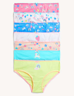 M&S Collection 7pk Pure Cotton Unicorn Knickers (2-12 Yrs) - ShopStyle  Girls' Underwear & Socks