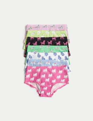 7pk Cotton Rich Dog Print Shorts