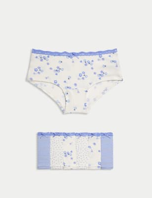 7pk Pure Cotton Printed Knickers (2-14 Yrs)