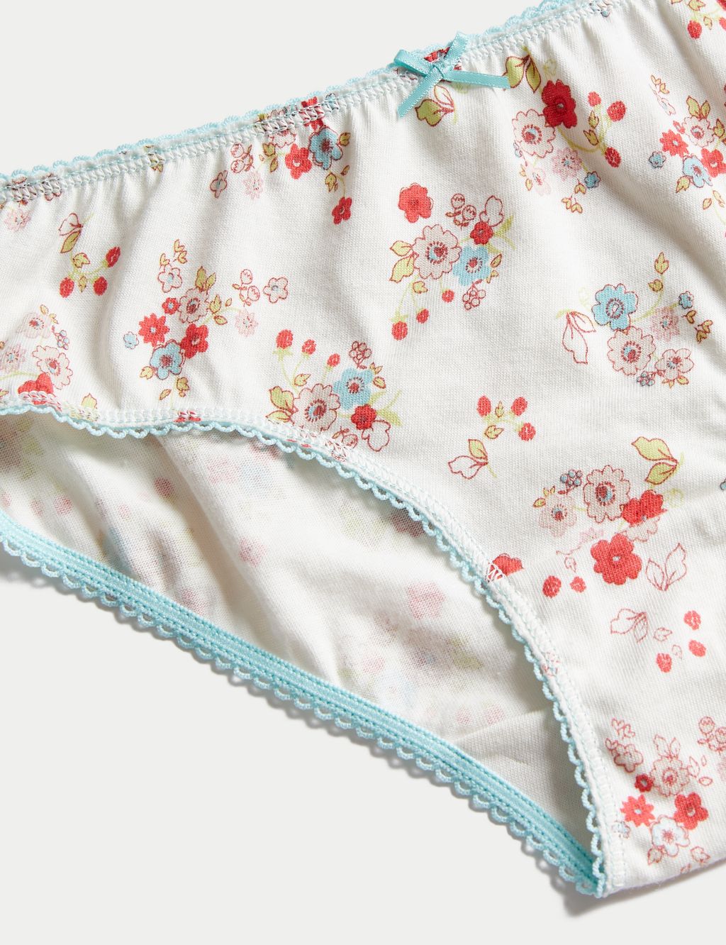7pk Pure Cotton Floral Knickers (2-12 Yrs) image 2