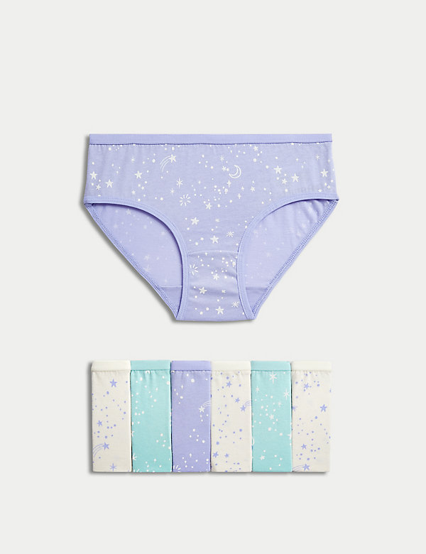 7pk Pure Cotton Stars Knickers (2-12 Yrs) - BE
