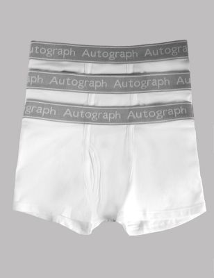 3 Pack Cotton with Lycra® Trunks (4-16 Yrs) - SG