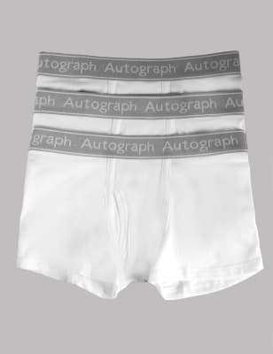 Autograph Lot de 3 boxers en coton et Lycra® (du 4 au 16 ans) - White