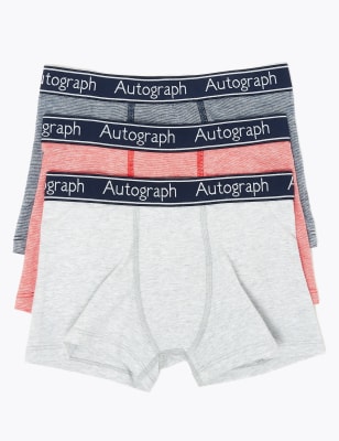 Autograph Lot de 3 boxers en coton et Lycra® (du 6 au 16 ans) - Midnight Mix