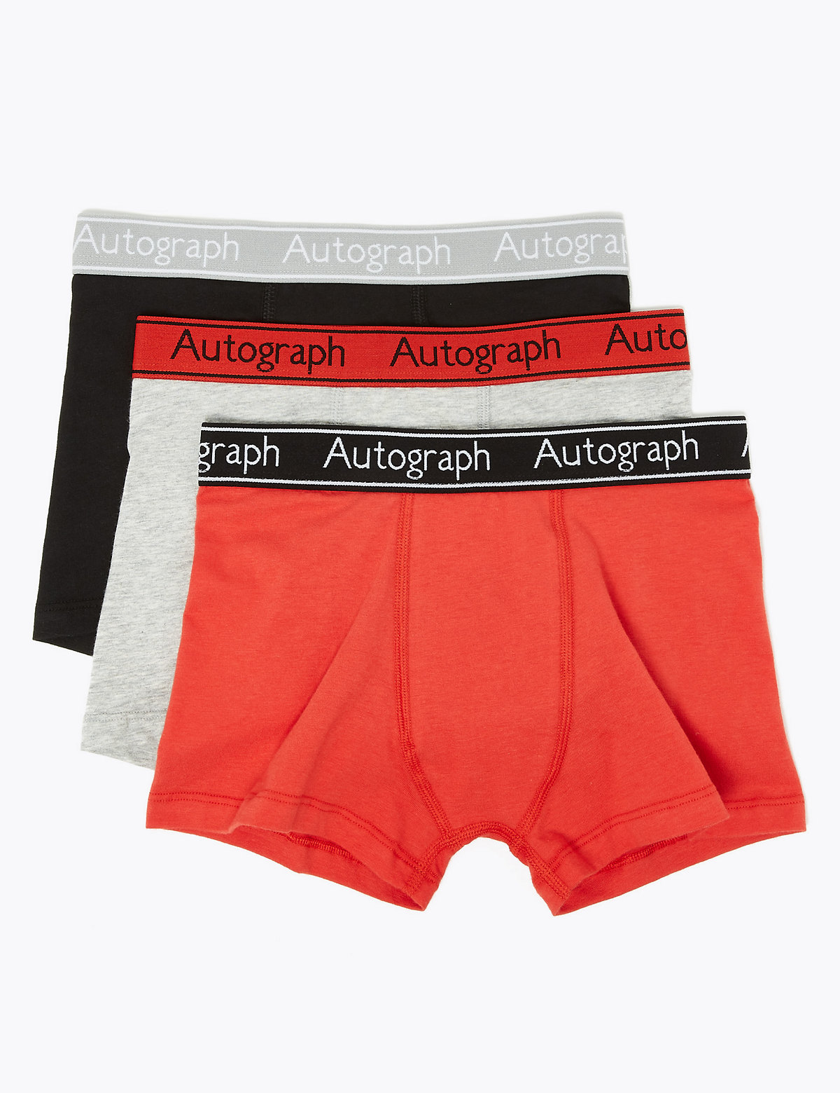 3 Pack Cotton with Lycra® Trunks (6-16 Yrs)