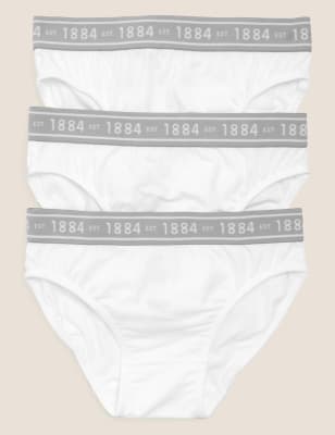 Autograph Lot de 3 slips unis en coton et Lycra® (du 11 au 10 ans) - White