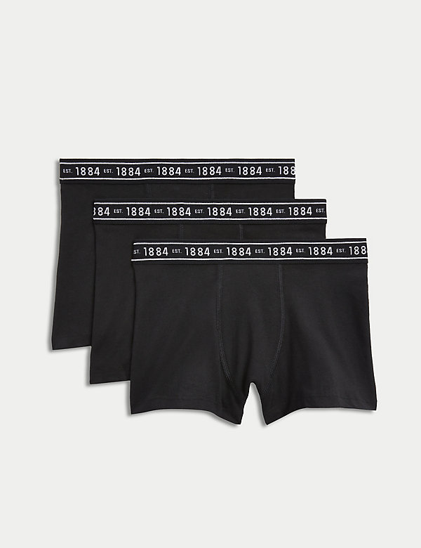 3pk Cotton Rich with Lycra® Trunks (6-16 Yrs) - BN
