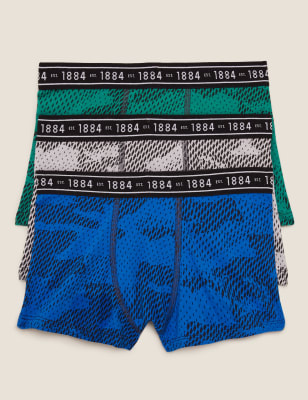 3pk Cotton Rich with Lycra® Trunks (6-16 Yrs)