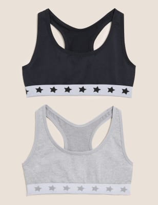

M&S Collection Pack de 2 tops cortos sin costuras (6-16 años) - Grey Marl, Grey Marl