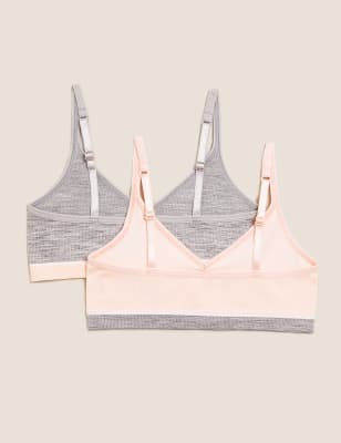 

Girls M&S Collection 2pk Ribbed Crop Tops (6-16 Yrs) - Light Pink Mix, Light Pink Mix