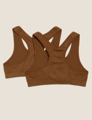 

M&S Collection Pack de 2 tops cortos sin costuras (6-16 años) - Topaz, Topaz