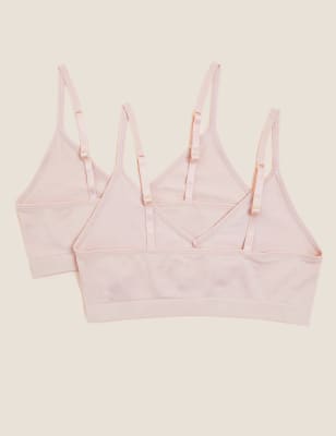 

M&S Collection Pack de 2 tops cortos sin costuras (6-16 años) - Opaline, Opaline