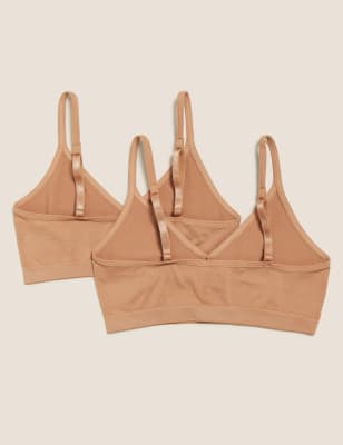 

Girls M&S Collection 2pk Seamfree Crop Tops (6-16 Yrs) - Rich Amber, Rich Amber