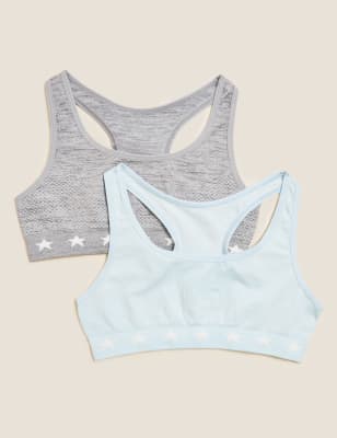 

M&S Collection Pack de 2 tops cortos sin costuras (6-16 años) - Pale Blue Mix, Pale Blue Mix