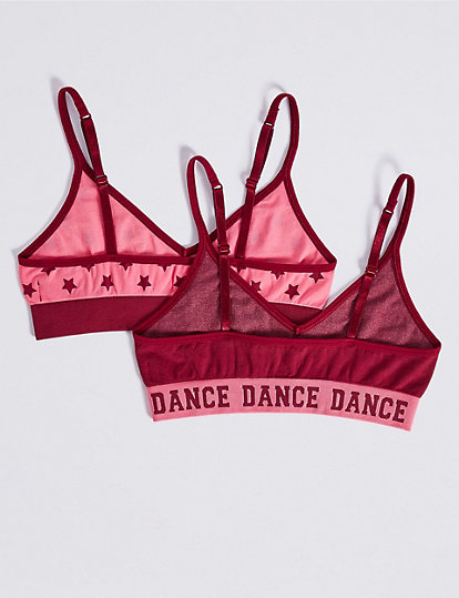 2 Pack Stars & Dance Cropped Tops (6-16 Years)