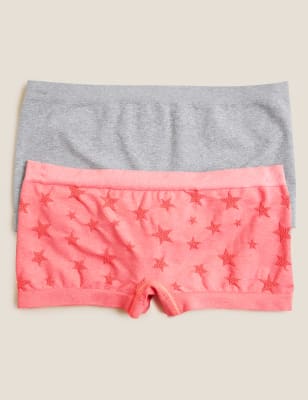 

Girls M&S Collection 2pk Seamfree Star Shorts (6-16 Yrs) - Sunset, Sunset