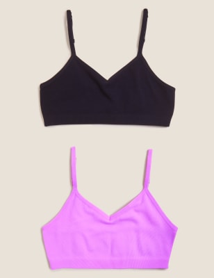 

Girls M&S Collection 2pk Seamfree Crop Tops (9-16 Yrs) - Bright Mauve, Bright Mauve