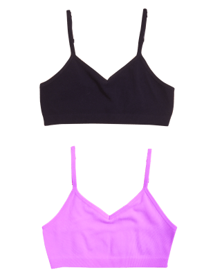 

Girls M&S Collection 2pk Seamfree Crop Tops (9-16 Yrs) - Bright Mauve, Bright Mauve