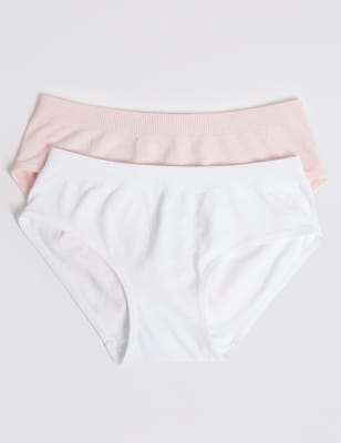 Lot de 2&nbsp;culottes bikini sans coutures (du 6 au 16&nbsp;ans)