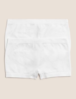 Lot de 2 shortys sans coutures (du 6 au 16 ans) - White