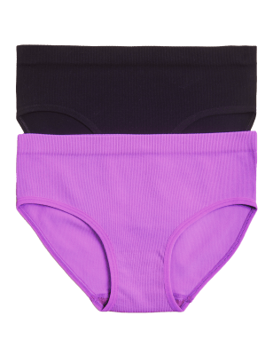 

Girls M&S Collection 2pk Seamfree Knickers (9-16 Yrs) - Bright Mauve, Bright Mauve