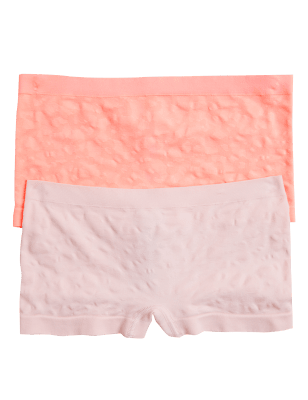 

M&S Collection Pack de 2 braguitas culotte sin costuras con estampado de leopardo (9-16 años) - Light Apricot, Light Apricot