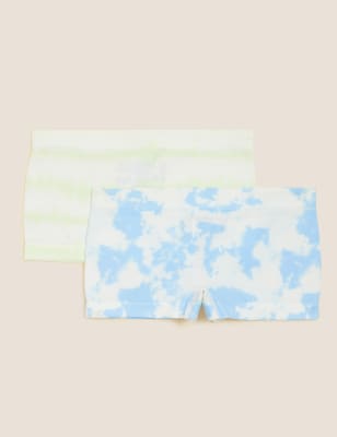 

M&S Collection 2er-Pack nahtlose Slips mit Batikmuster (9-16 J.) - Light Citrus, Light Citrus