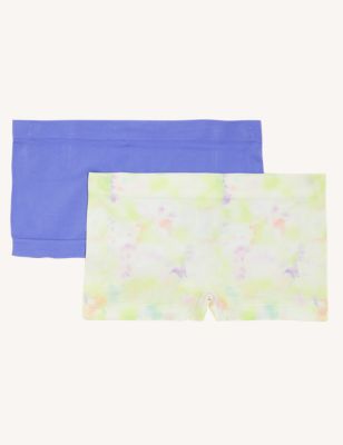 

Girls M&S Collection 2pk Seamfree Tie Dye Shorts (6-16 Yrs) - Violet Mix, Violet Mix