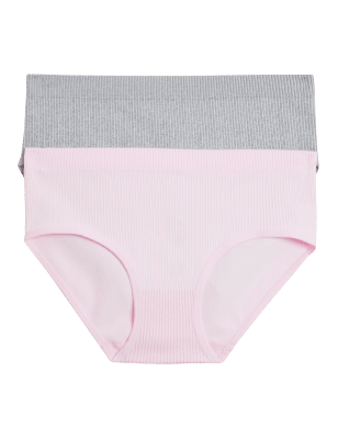 

M&S Collection 2er-Pack nahtlose Slips (9-16 J.) - Grey Mix, Grey Mix
