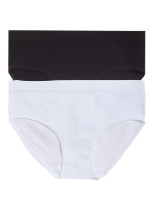 

Girls M&S Collection 2pk Seamfree Knickers (9-16 Yrs) - Black Mix, Black Mix